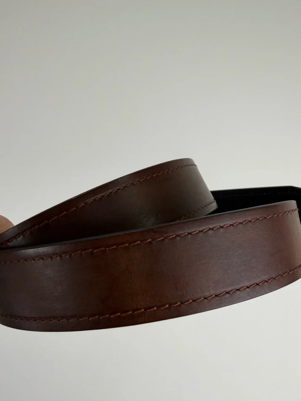 Fossil Brown Leather Belt Men’s Size 34 (85 cm) Made in Guatemala